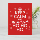 Houd Calm en Ho Ho Ho Kaart (Staand voorkant)