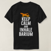 Houd Calm en Inhale Barium Chemtrails Samenzwervin T-shirt (Design voorkant)