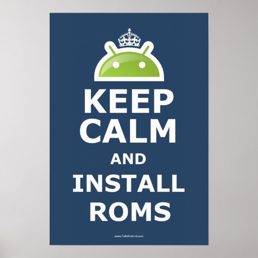 Houd Calm en installeer het Poster van ROMs (Voorkant)