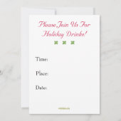 HOUD CALM en krijg uw EGGNOG op uitnodiging (rood) (Achterkant)