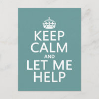 Houd Calm en laat me Hulp (klantgerichte kleuren)
