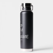 Houd Calm en laat "voeg naam toe"handvat het perso Waterfles (Achterkant)