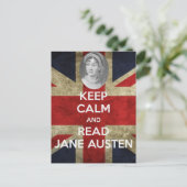Houd Calm en lees Jane Austen Briefkaart (Staand voorkant)