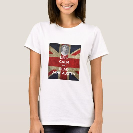 Houd Calm en lees Jane Austen T-shirt (Voorkant)
