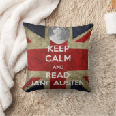 Houd Calm en lees Jane Austen Union Jack Kussen (Deken)