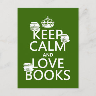 Houd Calm en Liefde Boeken (in om het even welke k Briefkaart
