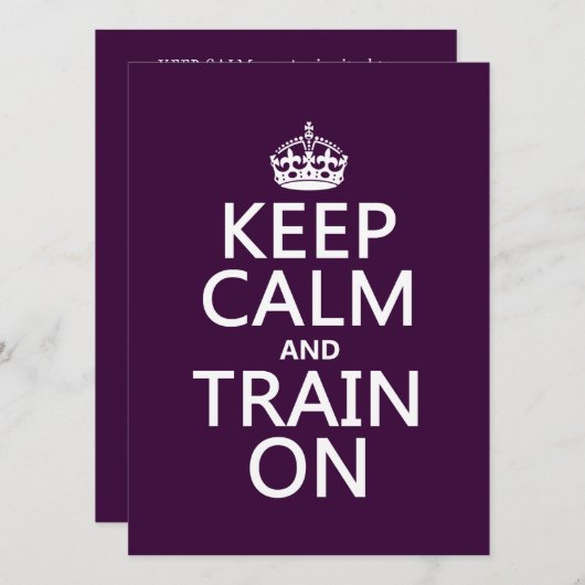 Houd Calm en Lijn aan (klantgerichte kleur) Kaart (Voorkant / Achterkant)