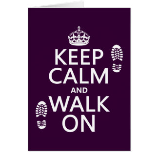 Houd Calm en loop aan (om het even welke achtergro