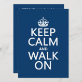 Houd Calm en loop aan (om het even welke achtergro Kaart (Voorkant / Achterkant)