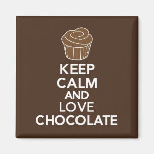 Houd Calm en Love Chocolate Magnet
