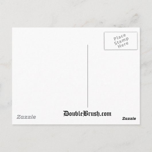 Houd Calm en Love Dragons Unieke Afdruk op Blauw Briefkaart (Achterkant)