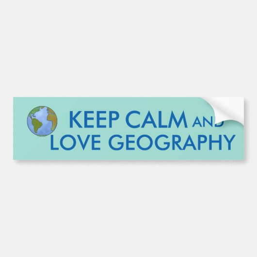 Houd Calm en Love Geography  Bumpersticker (Voorkant)