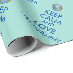 Houd Calm en Love Geography  Cadeaupapier