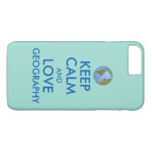 Houd Calm en Love Geography Case-Mate iPhone Case (Achterkant (Horizontaal))