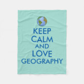 Houd Calm en Love Geography  Fleece Deken (Voorkant)