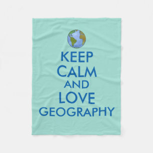 Houd Calm en Love Geography  Fleece Deken