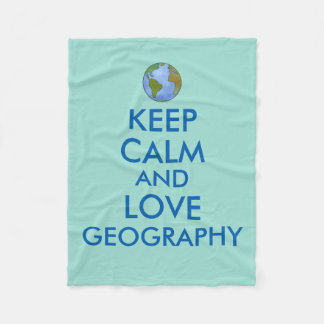 Houd Calm en Love Geography Fleece Deken