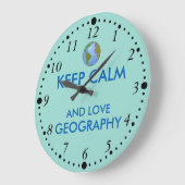 Houd Calm en Love Geography Grote Klok (Hoek)