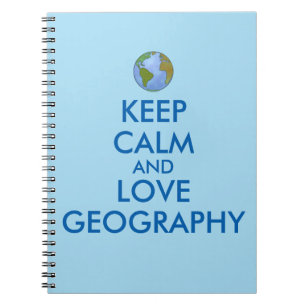 Houd Calm en Love Geography Notitieboek