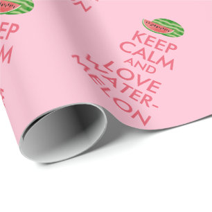 Houd Calm en Love Watermelon  Gift Cadeaupapier