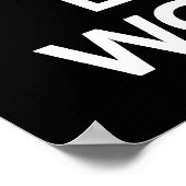 Houd Calm en Love Wolves afdrukken of poster in zw (Hoek)