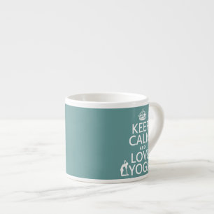 Houd Calm en Love Yoga (aanpasbare kleuren) Espresso Kop