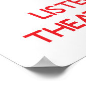 Houd Calm en luister aan de Directeur van het Thea Poster (Hoek)