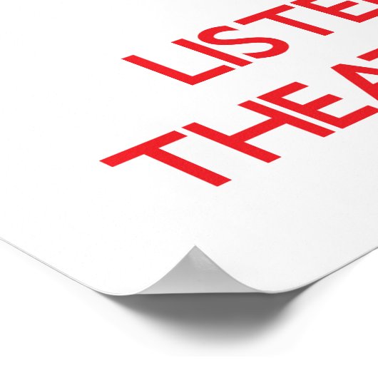 Houd Calm en luister aan de Directeur van het Thea Poster (Hoek)