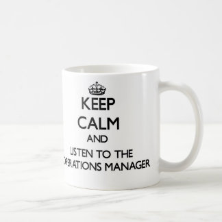 Houd Calm en luister aan de Manager van Verrichtin Koffiemok