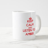 Houd Calm en luister naar Amber Grote Koffiekop (Voorkant rechts)
