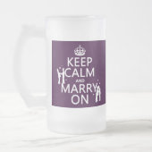 Houd Calm en Marry aan (klantgerichte kleur) Matglas Bierpul (Links)