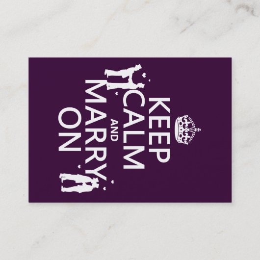 Houd Calm en Marry aan (klantgerichte kleur) Visitekaartje (Voorkant)