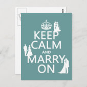 Houd Calm en Marry aan (om het even welke kleurena Briefkaart (Voorkant / Achterkant)