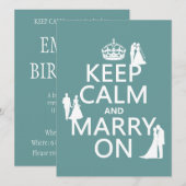 Houd Calm en Marry aan (om het even welke kleurena Kaart (Voorkant / Achterkant)