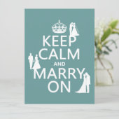 Houd Calm en Marry aan (om het even welke kleurena Kaart (Staand voorkant)