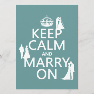 Houd Calm en Marry aan (om het even welke kleurena Kaart