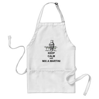 Houd Calm en Meng een Martini Apron Standaard Schort