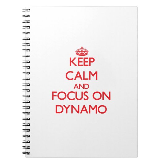 Houd Calm en nadruk op Dynamo Notitieboek (Voorkant)