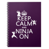 Houd Calm en Ninja aan (in om het even welke kleur Notitieboek (Voorkant)