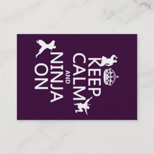 Houd Calm en Ninja aan (in om het even welke kleur Visitekaartje