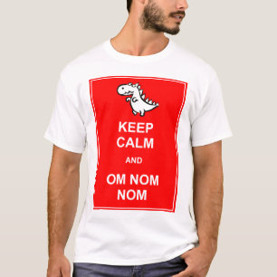 Houd Calm en Om Nom Nom Dinosaur T-Shirt