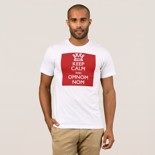 Houd Calm en OmNom Nom T-shirt (Voorkant volledig)