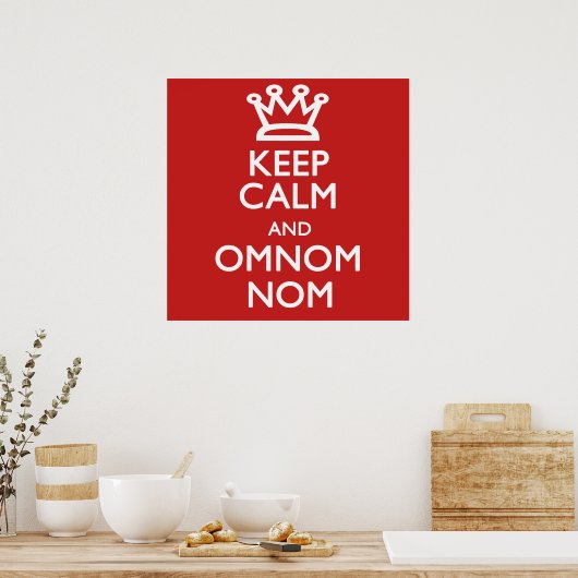 Houd Calm en Omnomnom Poster (Keuken)