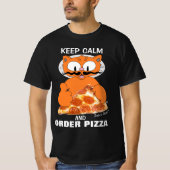 HOUD CALM EN ORDE PIZZA Senor Gato™ Funny T-shirt (Voorkant)