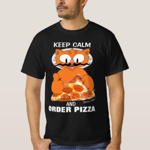 HOUD CALM EN ORDE PIZZA Senor Gato™ Funny T-shirt