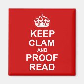 Houd Calm en Proofread Magnet (Voorkant)