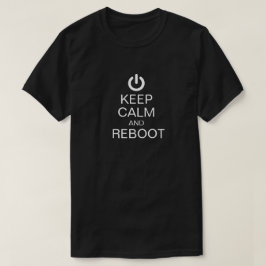 Houd Calm en reboot Funny Nerd Techie T-shirt