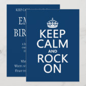 Houd Calm en Rock aan (om het even welke achtergro Kaart (Voorkant / Achterkant)