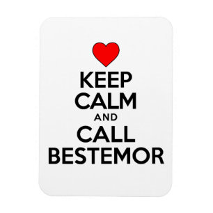 Houd Calm en roep Bestemor Magneet