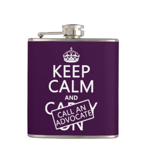 Houd Calm en roep een Advocate (in om het even wel Heupfles